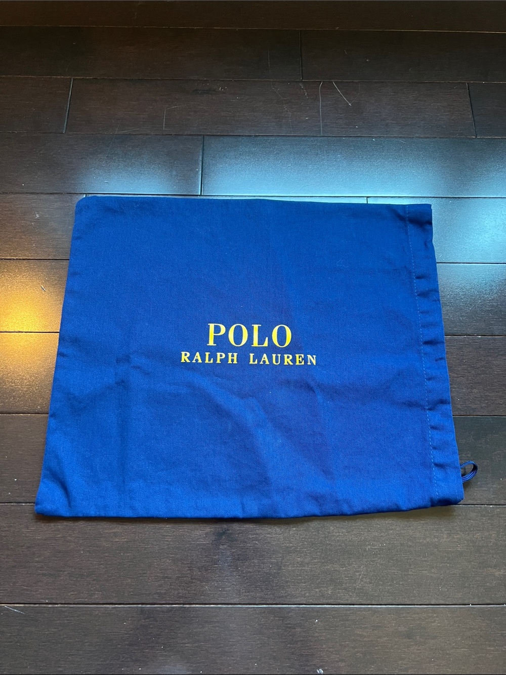 Polo by Ralph Lauren Blue Drawstring Dust Bag with Gold Logo